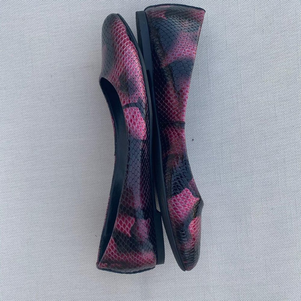 Cellini Python Print Pointed Ballet Flats - image 2